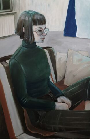 Franziska Dathe - Luise zu Besuch im Atelier (verkauft)